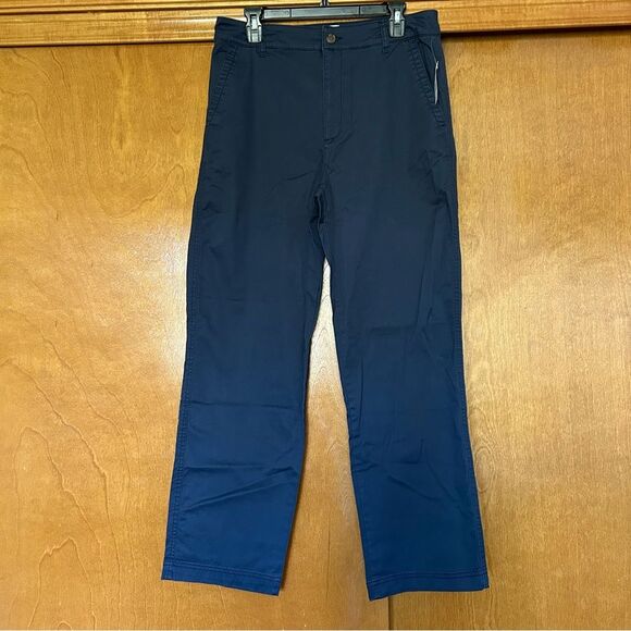 Gap High Rise Girlfriend Khakis in Vintage Navy Size 12 Tall New - Picture 2 of 11
